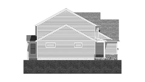The Newbury house plan, exterior view 4